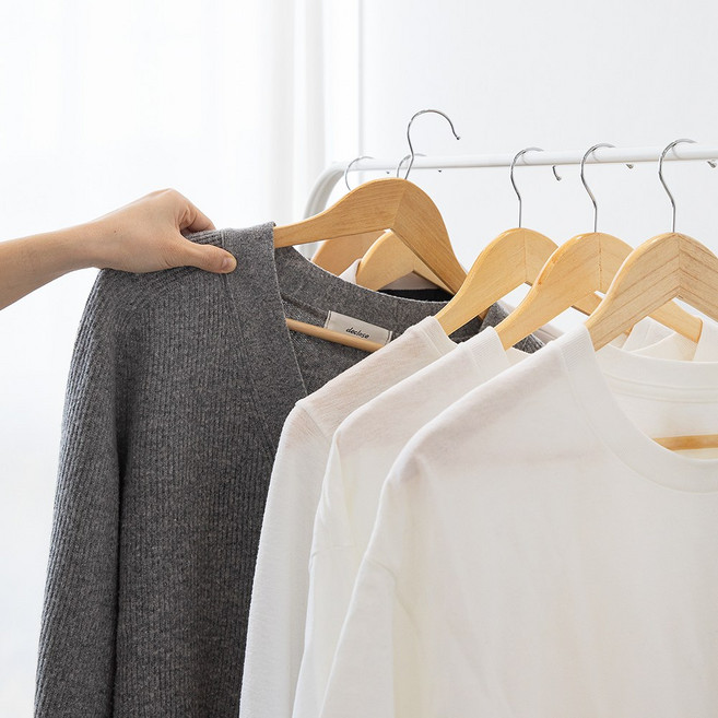 비스토어 고급 셔츠 우드 자국없는 원목옷걸이 1p, 1개, 월넛