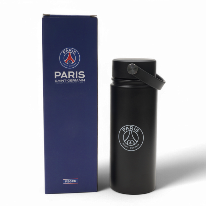 파리 생제르맹 브레이브 텀블러 18oz 보온 보냉 스테인레스 물병, 1개, 530ml, 블랙