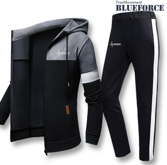 블루포스 남여공용 뷰라스 후드집업 트레이닝 세트 국내생산 남자 여자 커플룩 운동복 츄리닝 셋트 트레이닝복 홈웨어