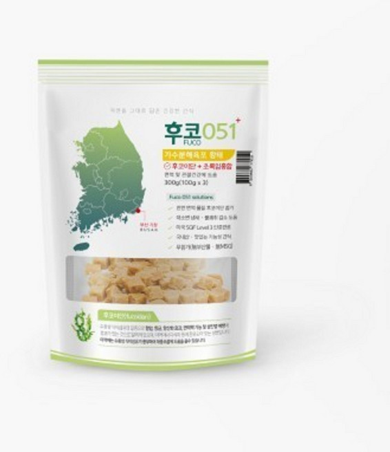(2개) 당일발송 최근입고분) 동물병원전용 후코051 가수분해 육포 황태 300g 후코이단 증정품)랜덤간식