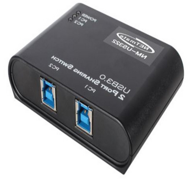 USB3.0프린터기공유기 2포트 수동선택스위치 셀렉터분배기 기업용 사무실복합기 디지털복사기, 1개