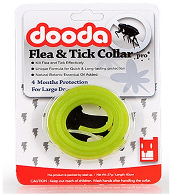 dooda 跳蚤項圈 寵物防蚤驅蟲項圈 長效4個月保護 防水設計 貓狗適用 可剪裁 添加天然植物精油, 檸檬, 檸檬