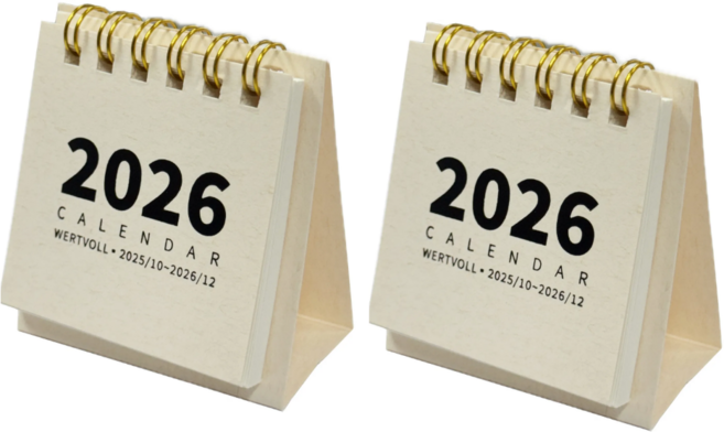 베르트폴 2026 미니달력, 2개, 아이보리