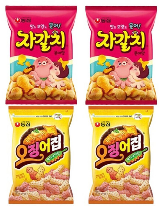 자갈치 300g 2봉 + 오징어집 260g 2봉 대용랑과자/노래방과자, 자갈치 300g 2봉 + 오징어집 260g 2봉 대용랑, 2개