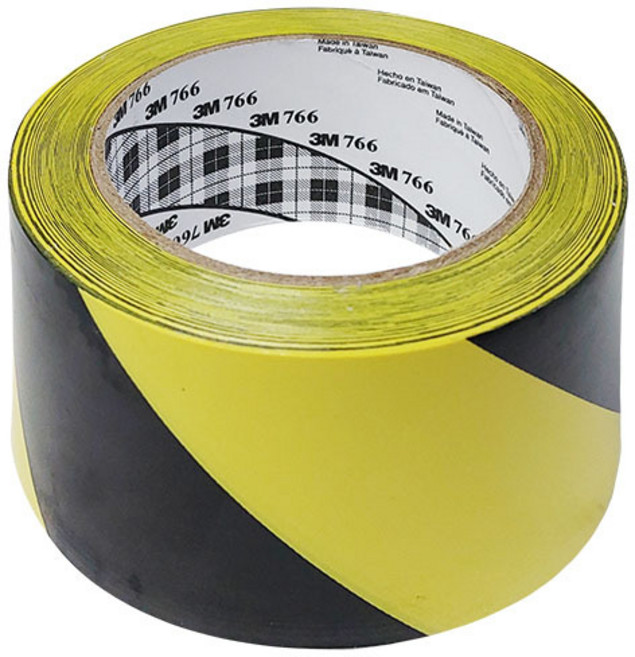 3M 766 바닥라인 테이프 50.8mm x 32.9M 황흑사선 [WFGDEU4], 1개