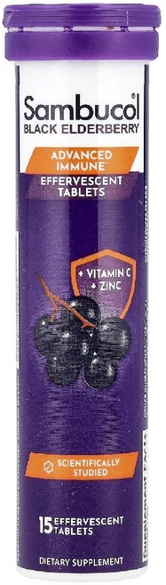 삼부콜 블랙 엘더베리 Sambucol Black Elderberry 만4세이상 15정, 1개 - 쿠팡