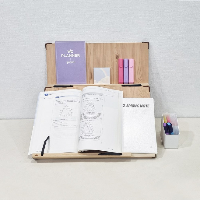 위즈독서대 루미50 필기겸용 2단독서대 50M2 각도조절 북스탠드