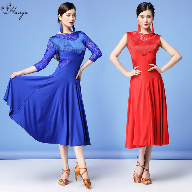 ALIPANG 알리팡 여성 밸리댄스 라틴댄스 의상 무대의상 무용의상 스커트 원피스, 레드 A