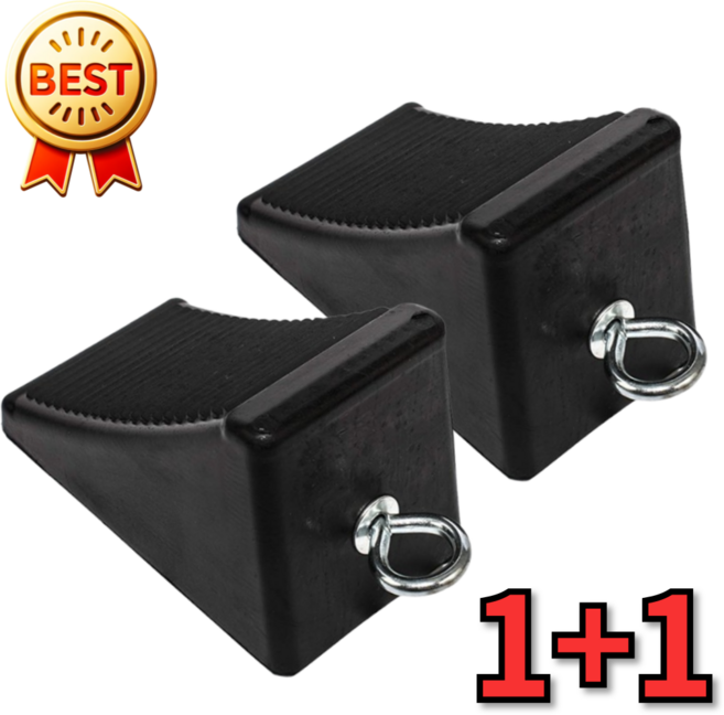 선플라워 지게차 캠핑카 차량 바퀴 버팀목 자동차 스토퍼 주차 고임목 받침대, 2개