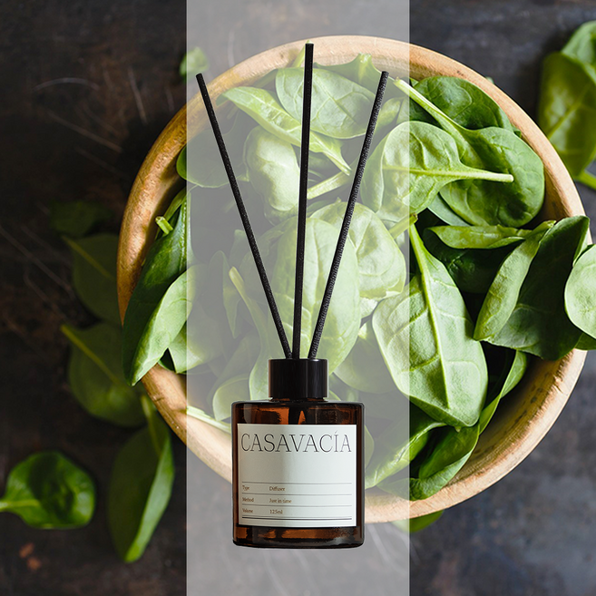 카사바시아 욕실 신발장 디퓨저 방향제, 1개, 125ml, 바질