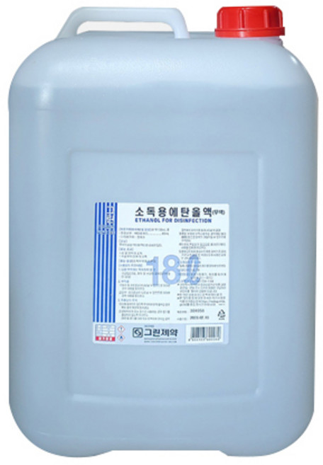 그린제약 소독용 에탄올 18L 말통 1개