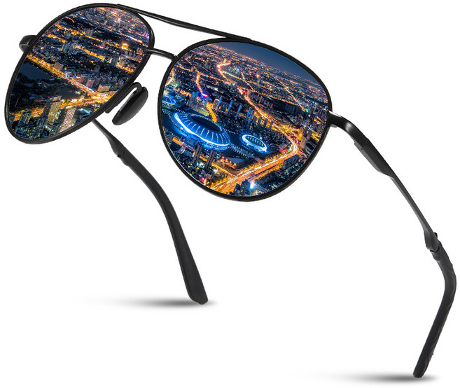 Uttalenz 프리미엄 보잉 파일럿 편광 자외선차단 고강도 TAC 렌즈 스프링 Hinge 고글 선글라스