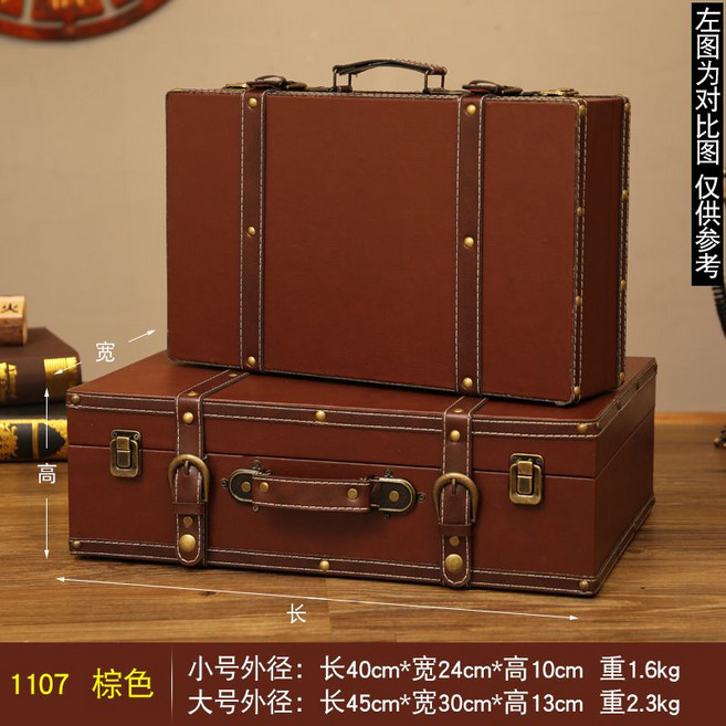 빈티지 캐리어 레트로 가방 기내용 여행용 엔틱 클래식 복고풍 레디백 소품 가죽 수납 트렁크