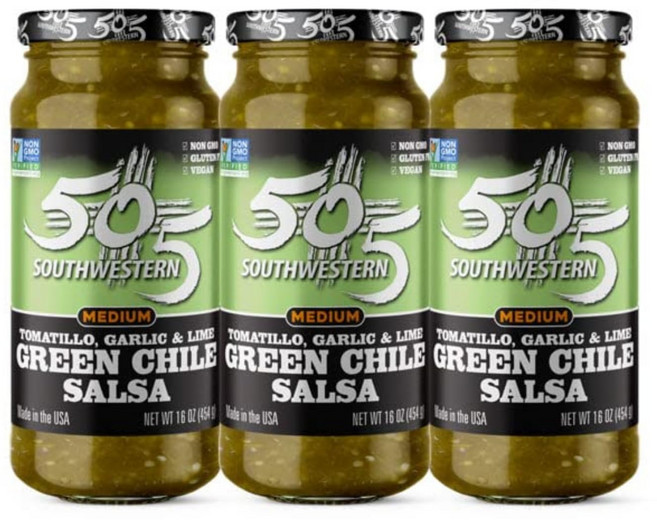 505 사우스웨스턴 토마티요 마늘 라임 포함 살사 (3-453. 505 Southwestern (3-16oz Value Pack Tomatillo Garlic with Lime, 16온스(3팩), 454g, 1개