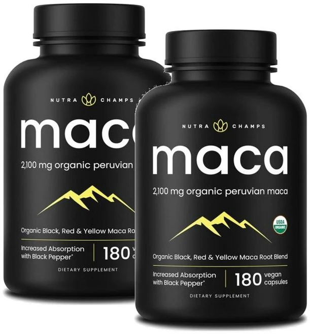 뉴트라챔스 페루 마카 루트 캡슐 NutraChamps Peruvian Maca, 180정, 2개 - 쿠팡