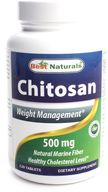 Best Naturals 幾丁聚醣美體錠 500mg 無糖 無麩質, 120顆, 1罐