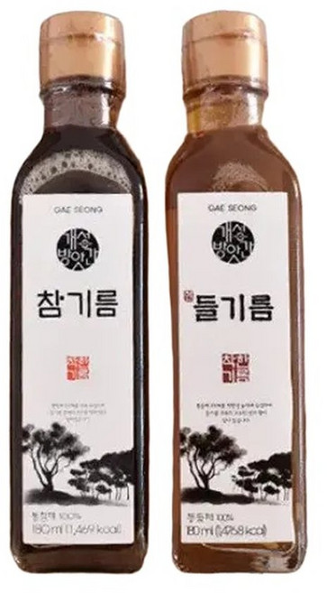 개성방앗간 선물세트 2종 (참기름+들기름), 1개