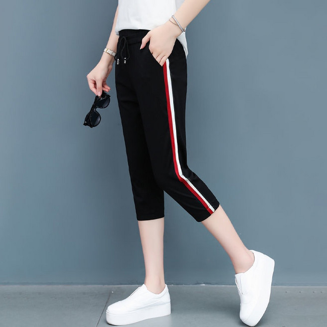 Qurora 韓版休閒運動七分褲