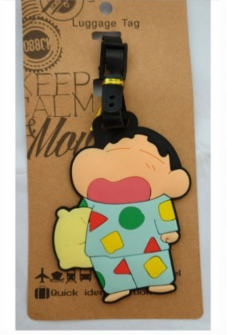 짱구 네임택 여행용캐리어 수화물택 골프백 어린이집 가방 이름표