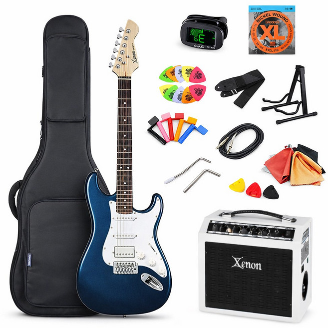 제논 GP-3 일렉기타 입문용 앰프패키지, 1세트, MBL(딥블루), 일렉기타 GP-3 + 앰프 SX-15G(화이트)