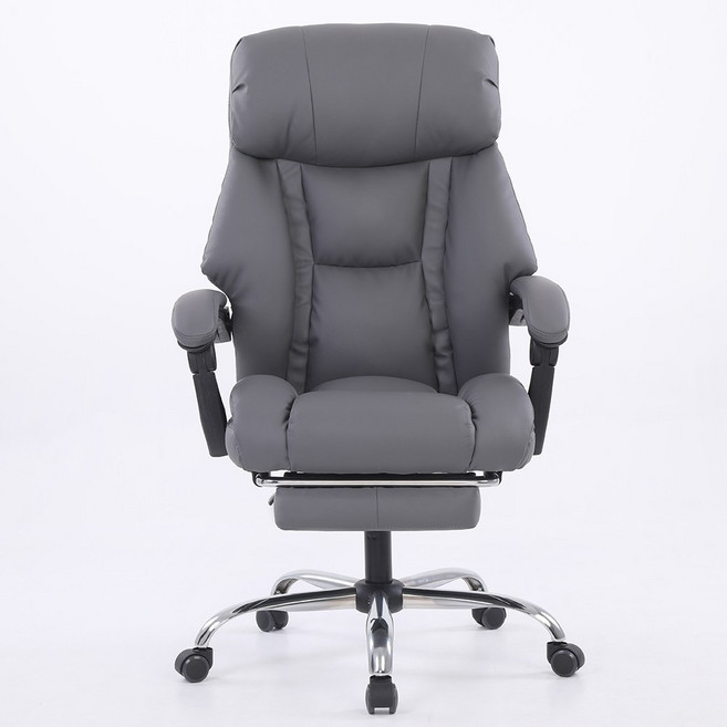 체어스토리 메이 침대형 발받침 중역 사무용 의자, 그레이
