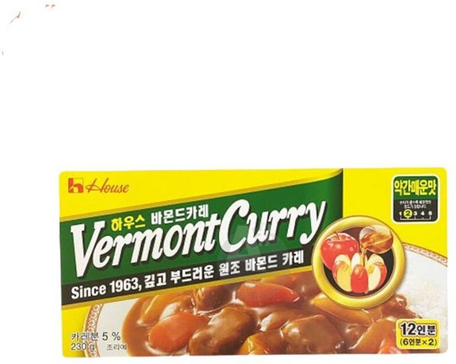 하우스 고형 바몬드카레 약간매운맛 230g 고체카레, 30개