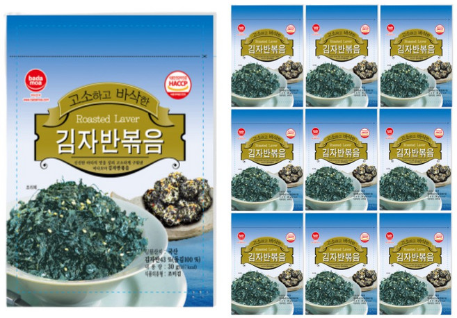 바다모아 고소하고 바삭한 김자반볶음 30g, 10개
