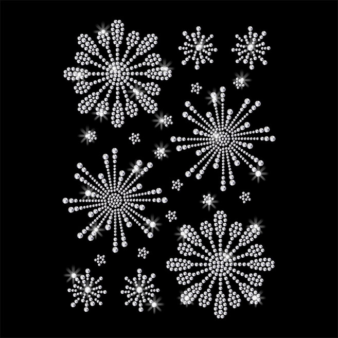 1개 유리 핫픽스 라인스톤 다리미 부착형 아플리케 의상 액세서리 (옷 가방 바지 불꽃놀이용) 297x210mm, 혼합색