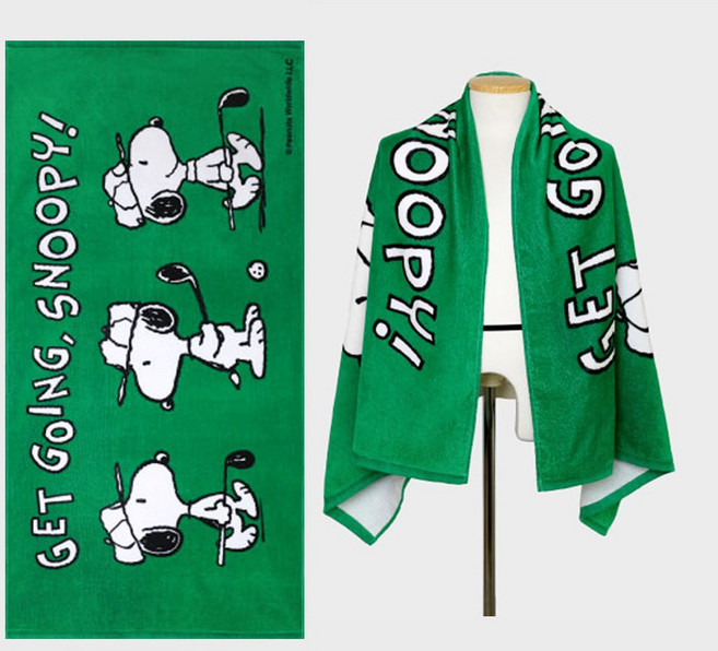 송월타월 스누피 그린76 비치타월, 1개, 그린