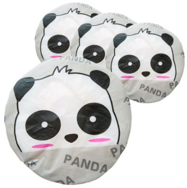 비케이 동물 방수 헤어캡, 팬더, 4개, 4개