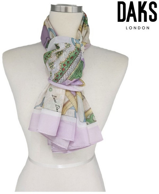 [백화점 정품] 닥스 엔틱패턴 쉬폰스카프 SKO019