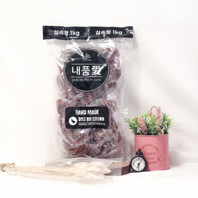 강아지 대용량 간식 내품애 실속형 칠면조 황태 오리더블링 1kg, 1개