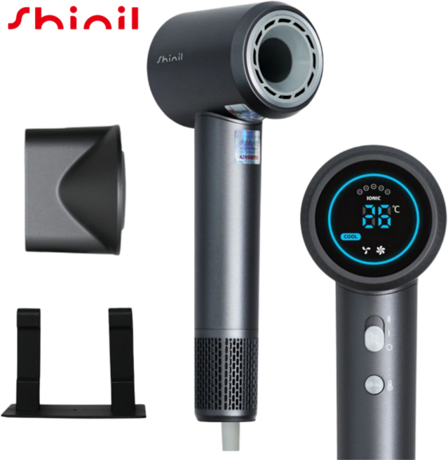 [26년형 신상품] 신일 프리미엄 BLDC 초강력 음이온 헤어 드라이어 스마트 디스플레이 가정용 전문가용 SHD-C8611, 그레이