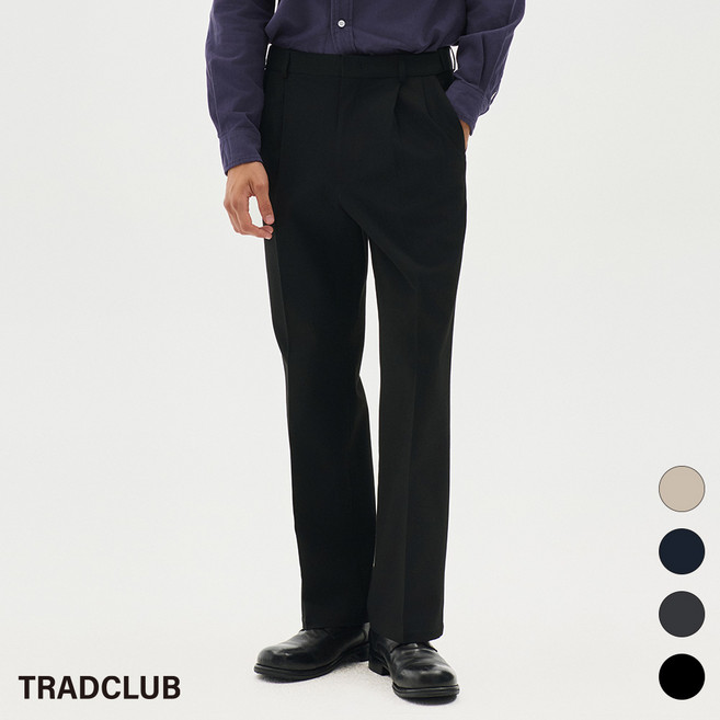 트래드클럽 모던 와이드핏 투턱 밴딩 슬랙스 팬츠 (4컬러 30~44)