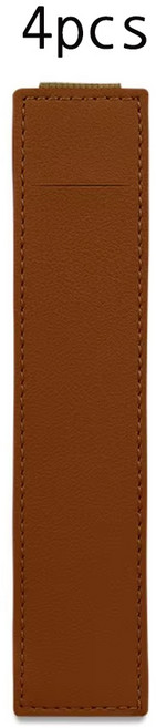 레더 가죽 볼펜 케이스 파우치 러 필통 샤프 보관 포장 블랙, 4개, 갈색