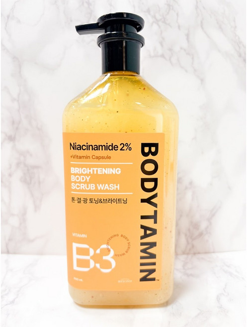 비욘드 바디타민 나이아신아마이드 비3 2퍼센트 비타 캡슐 브라이트닝 바디 스크럽 워시, 1개, 500ml