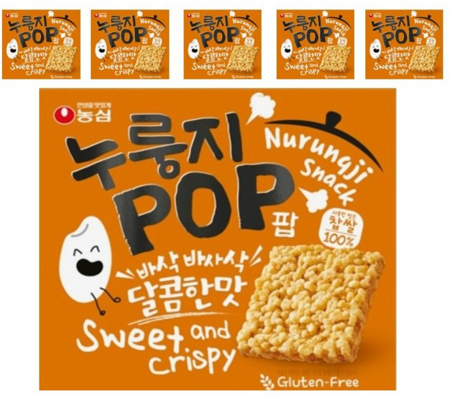 농심 누룽지팝, 142g, 6개