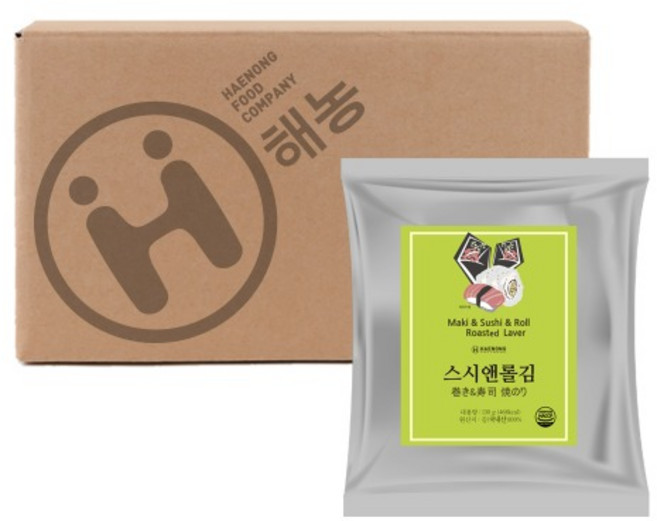 해농 스시앤롤김 일식용 두꺼운김 130g, 30개