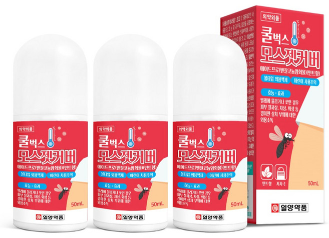 일양약품 모기 벌레 물린데 쿨벅스 모스젯커버 50ml, 3개