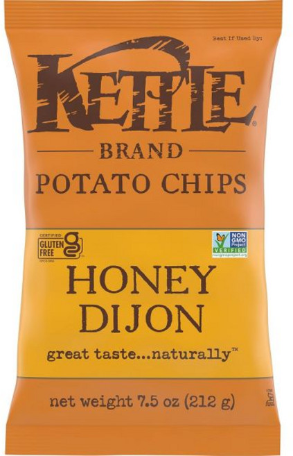 Kettle Brand 바다 소금 및 식초 케틀 감자 칩 글루텐 프리 GMO 프리 212.6g(7.5온스) 백 (12팩), 212g