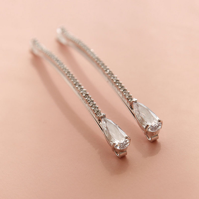 제이로렌 H0400 올리비아 화이트 큐빅 포인트 실핀