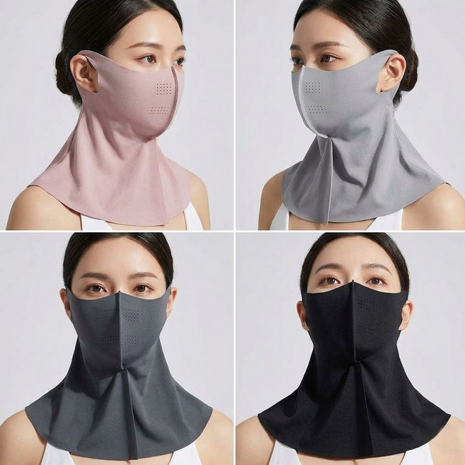 3D 아이스 쿨링 골프 자전거 등산 자외선차단 스포츠 마스크 1+1, 1개, 05 핑크+그레이