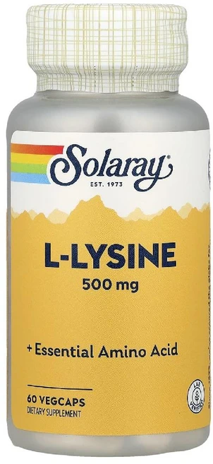 솔라레이 L라이신 L-Lysine 500mg 베지 캡슐 60정, 120g, 1개 - 쿠팡
