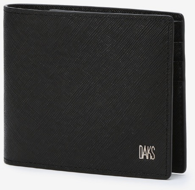 [닥스 남성지갑] 블랙 로고장식 소가죽 반지갑