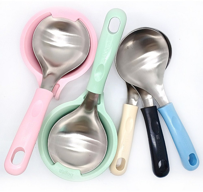 보겐 멀티스푼 받침 세트, 1세트, 핑크