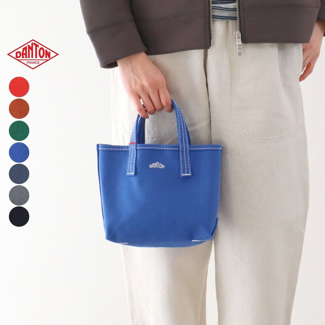 단톤 미니 토트백 캔버스 자수 로고 봄 여름 포인트백 일본직구