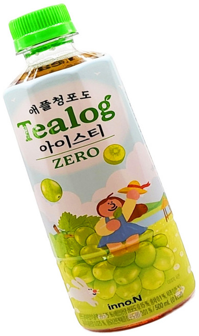 티로그 애플청포도 아이스티 제로 500ml 6입., 6개