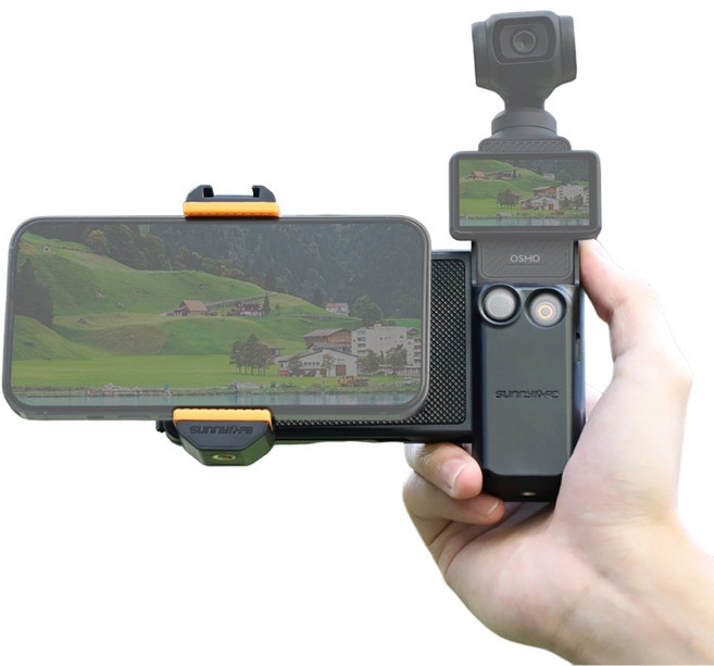 DJI 오즈모 포켓4 포켓3 호환 스마트폰 마운트 보호 커버 확장 브라켓, 1개, AC-GA31