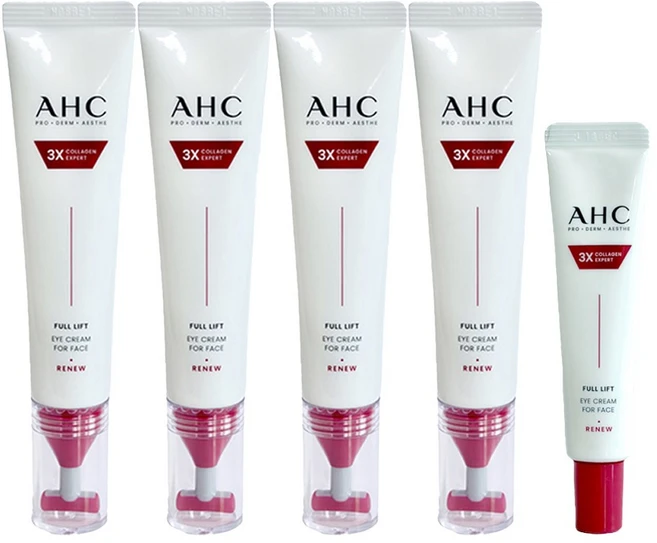 AHC 풀 리프트 아이크림 포 페이스 40ml x 4개+12ml x 1개, 172ml - 쿠팡