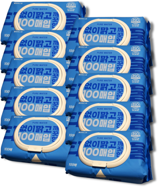 코디 티없이 맑고 깨끗한 물티슈 캡형, 35g, 100매, 10세트